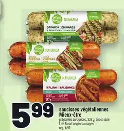 Metro SAUCISSES VÉGÉTALIENNES MIEUX-ÊTRE | LIFE SMART VEGAN SAUSAGES offer