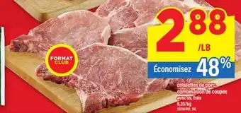 Maxi CÔTELETTES DE PORC, COMBINAISON DE COUPES offer