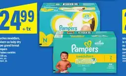 Maxi couches swaddlers, cruisers ou baby-dry super grand format Pampers 38-120 un offer