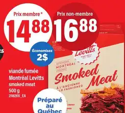 Maxi VIANDE FUMÉE MONTRÉAL LEVITTS | SMOKED MEAT offer