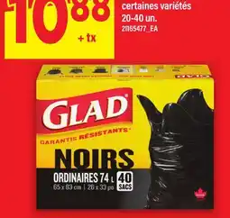 Maxi SACS À ORDURES GLAD, 20-40 UN offer