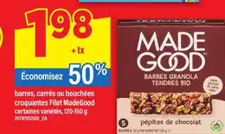 Maxi BARRES, CARRÉS OU BOUCHÉES CROQUANTES FILET MADEGOOD offer
