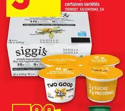 Maxi YOGOURT SIGGI'S, TWO GOOD OU MÉDITERRRANÉE 4X100 G OU CROQUAT 2 UN, LIBERRÉ offer