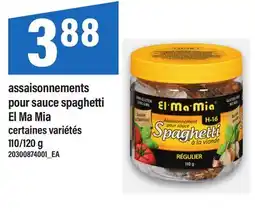 Maxi ASSAISONNEMENTS POUR SAUCE SPAGHETTI EL MA MIA, 110/120 G offer