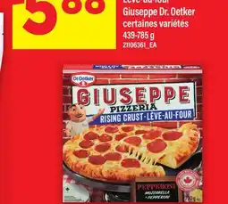 Maxi PIZZA CROÛTE MINCE OU LÈVE AU FOUR Giuseppe Dr. Oetker offer