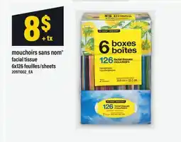 Maxi MOUCHOIRS SANS NOM | FACIAL TISSUE, 6X126 FEUILLES/SHEETS offer