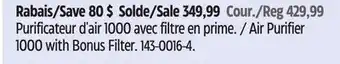 Canadian Tire Air Purifier 1000 with Bonus Filter offer