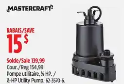 Canadian Tire Mastercraft 1⁄2-HP Utility Pump offer