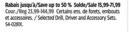 Canadian Tire Mastercraft Selected Drill, Driver and Accessory Sets offer