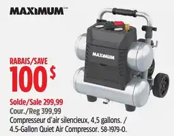 Canadian Tire 4.5-Gallon Quiet Air Compressor offer