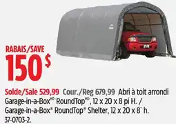 Canadian Tire Garage-in-a-Box RoundTop Shelter offer