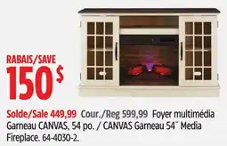 Canadian Tire CANVAS Garneau 54˝ Media Fireplace offer