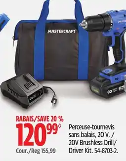 Canadian Tire 20V Brushless Drill/ Driver Kit offer