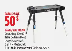 Canadian Tire Mastercraft 5-in-1 Multi-Purpose Work Table offer