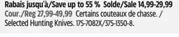 Canadian Tire Selected Hunting Knives offer