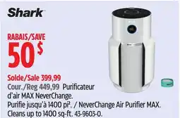 Canadian Tire Shark NeverChange Air Purifier MAX. Cleans up to 1400 sq-ft offer