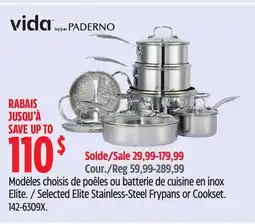Canadian Tire Selected Elite Stainless-Steel Frypans or Cookset offer