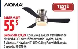 Canadian Tire Hayden 44˝ LED Ceiling Fan with Remote offer