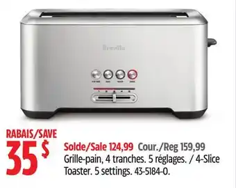 Canadian Tire Breville 4-Slice Toaster offer