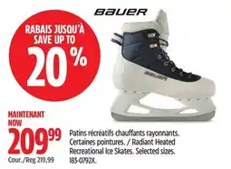 Canadian Tire Bauer Radiant Heated Recreational Ice Skates offer