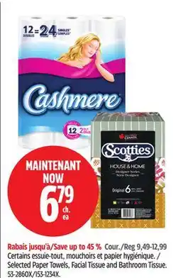 Canadian Tire Selected Paper Towels, Facial Tissue and Bathroom Tissue offer