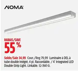 Canadian Tire 4´ Integrated LED Double-Strip Light offer