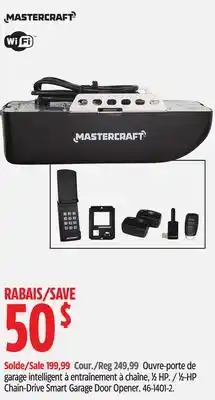 Canadian Tire 1⁄2-HP Chain-Drive Smart Garage Door Opener offer