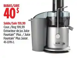Canadian Tire Juice Fountain Plus Juicer offer