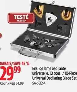 Canadian Tire 10-Piece Universal Oscillating Blade Set offer