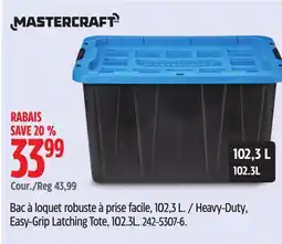 Canadian Tire Heavy-Duty, Easy-Grip Latching Tote offer