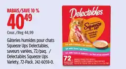 Canadian Tire Delectables Squeeze Ups Variety, 72-Pack offer