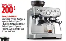 Canadian Tire Barista Express Espresso Machine offer