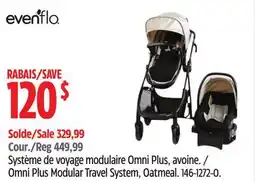Canadian Tire Evenflo Omni Plus Modular Travel System, Oatmeal offer
