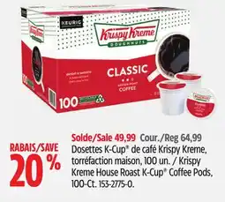 Canadian Tire Krispy Kreme House Roast K-Cup Coffee Pods, 100-Ct offer