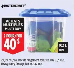 Canadian Tire Mastercraft 102L Heavy-Duty Storage Bin offer