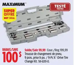 Canadian Tire MAXIMUM 9-Pc 1⁄2˝-Drive Tire Change Kit offer