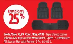 Canadian Tire MotoMaster All-Season Mat with Runner, 3 Pc offer