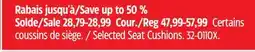 Canadian Tire Selected Seat Cushions offer