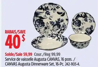 Canadian Tire CANVAS Augusta Dinnerware Set offer