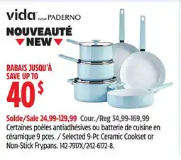 Canadian Tire Selected 9-Pc Ceramic Cookset or Non-Stick Frypans offer