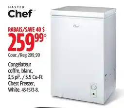 Canadian Tire Master Chef 3.5 Cu-Ft Chest Freezer, White offer