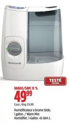 Canadian Tire Warm Mist Humidifier offer