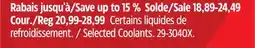 Canadian Tire Selected Coolants offer