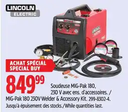 Canadian Tire MIG-Pak 180 230V Welder & Accessory Kit offer