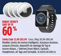 Canadian Tire elected Smart Watch, Earbuds, Headphones, Air Tags and Turntable offer