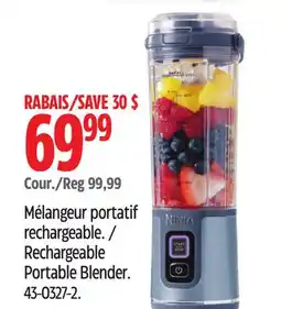 Canadian Tire Rechargeable Portable Blender offer