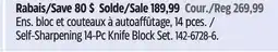 Canadian Tire Self-Sharpening 14-Pc Knife Block Set offer