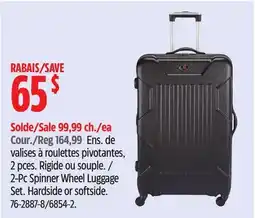 Canadian Tire 2-Pc Spinner Wheel Luggage Set offer