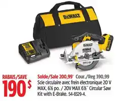 Canadian Tire 20V MAX 61⁄2˝ Circular Saw Kit with E-Brake offer