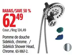 Canadian Tire Sidekick Shower Head, Chrome offer
